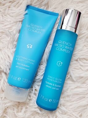 Quench Micro Water Complex Daily Glow Moisturizer & Hand Lotion - BUNDLE